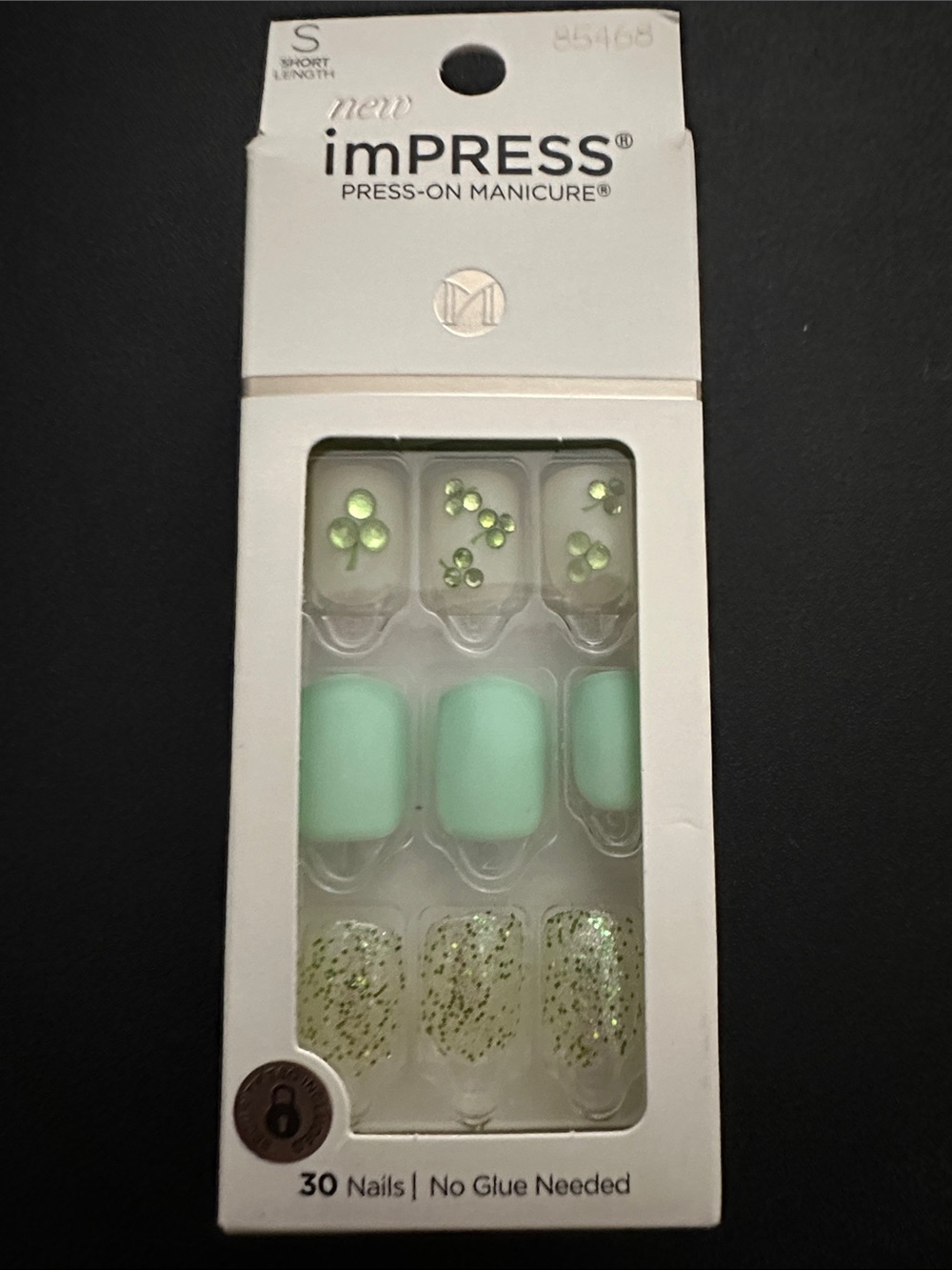 imPRESS Mint Green & Gold Glitter Press-On Manicure